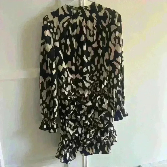 Women Multicolored Allover Print  Sleeve  Ruffle Dress size S - Picture 12 of 12